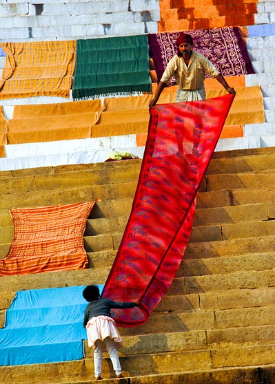 Colorful Saris in Varanasi, India